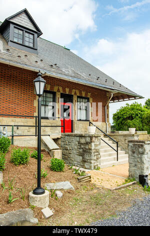 Greencastle High Line Bahnhof, South Jefferson Street, Greencastle, Pennsylvania Stockfoto