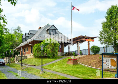 Greencastle High Line Bahnhof, South Jefferson Street, Greencastle, Pennsylvania Stockfoto