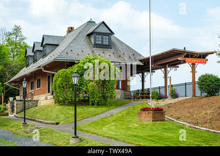 Greencastle High Line Bahnhof, South Jefferson Street, Greencastle, Pennsylvania Stockfoto