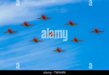 Rote Pfeile BELFAST INTERNATIONAL AIRPORT Stockfoto