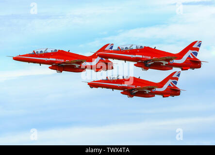 Rote Pfeile BELFAST INTERNATIONAL AIRPORT Stockfoto