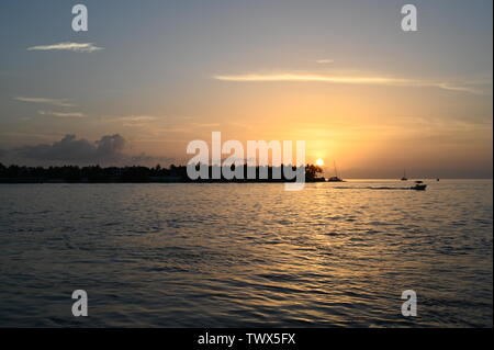 KeyWest Sonnenuntergang am Strand Stockfoto