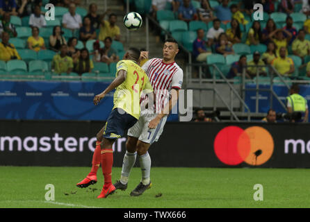 Salvador, Brasilien. 23. Juni 2019. Kolumbien v Paraguay, gültig für die Gruppenphase der Copa America 2019, statt diesen Sonntag (23) An der Fonte Nova Arena in Salvador, Bahia, Brasilien. Credit: Tiago Caldas/FotoArena/Alamy leben Nachrichten Stockfoto