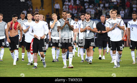 Udine, Italien. 23. Juni 2019. Die endgültigen Jubel Deutschland. GES/Fußball/U 21 Euro: Österreich - Deutschland, 23.06.2019 Fußball: Euro Unter 21: Österreich vs Deutschland, Udine, Juni 23, 2019 | Verwendung der weltweiten Kredit: dpa/Alamy leben Nachrichten Stockfoto