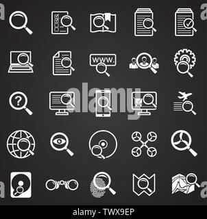 Suche verwandte Symbole auf dem Hintergrund für Grafik- und Webdesign. Einfache Abbildung. Internet Konzept Symbol für Website Taste oder mobile App. Stock Vektor
