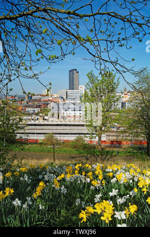 UK, South Yorkshire, Sheffield Skyline von Granville Lane Stockfoto