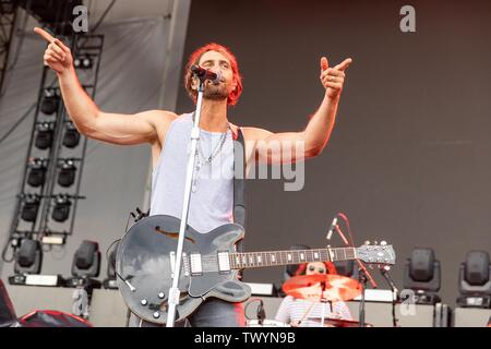 Juni 23, 2019, Chicago, Illinois, USA - RYAN HURD während des LakeShake Country Music Festival in Chicago, Illinois (Bild: © Daniel DeSlover/ZUMA Draht) Stockfoto