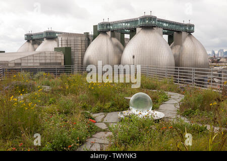 Newtown Creek Kläranlage in Greenpoint, Brooklyn Stockfoto