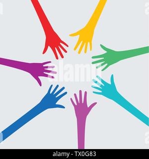 Bunte Vielfalt Konzept Design Vector Illustration Stock Vektor