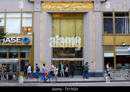 Google New York, 111 8. Ave, New York, NY Stockfoto