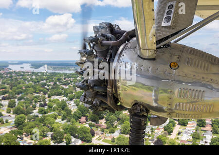 Ford Trimotor Flugzeug besuchen Südostiowa regionalen Flughafen in Burlington, Iowa, USA Stockfoto
