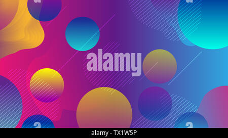 Farbe abstrakten geometrischen Hintergrund, flüssige Form Zusammensetzung. Stockfoto