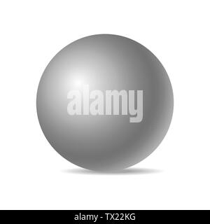 Weiß, realistischen, 3-dimensionalen Sphäre auf weißem Hintergrund. Vector Illustration. Eps 10. Stock Vektor