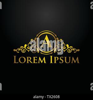 Luxus-Logo, schreiben ein Logo, eine klassische und elegante Logo Designs für Industrie und Wirtschaft, innere Logo, Crest Logo, dekorative Logo, Ornament logo, Spa eine Stock Vektor