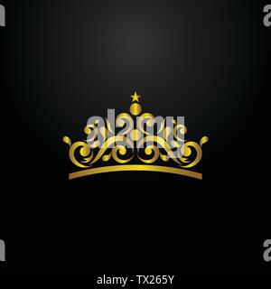 Luxus Crown logo, klassische und elegante Logo Designs für Industrie und Gewerbe, heraldische Wappen Logo, Logo, dekorative Logo, ornament Logo, Logo, Stock Vektor