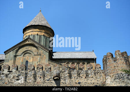 Alte Svetitskhoveli Orthodoxe Kathedrale in Mtskheta, Georgien Stockfoto