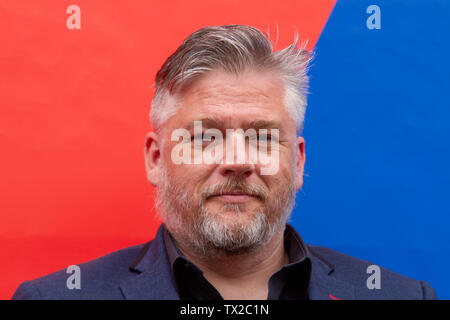 Schauspieler, Stephen McCole (Die Acid House), im Filmhaus, Edinburgh, Schottland. Das Edinburgh International Film Festival 2019 (EIFF) läuft bis zum 30. Juni. Stockfoto