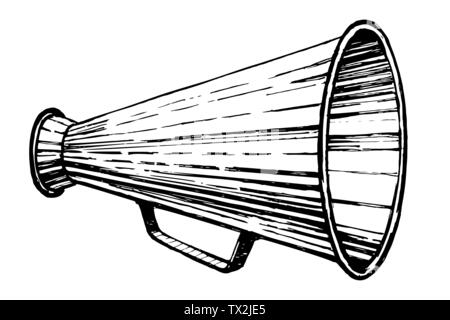 Retro Lautsprecher Skizze Stock Vektor