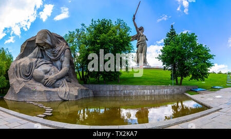 Wolgograd, Russland - 26. MAI 2019: trauernde Mutter Denkmal auf Mamayev Kurgan. Stockfoto