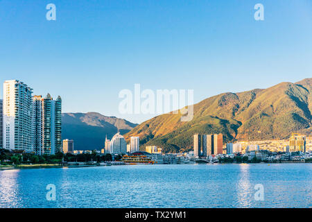 Am frühen Morgen Landschaft des Cangshan Erhai, Dali City, Provinz Yunnan, China Stockfoto