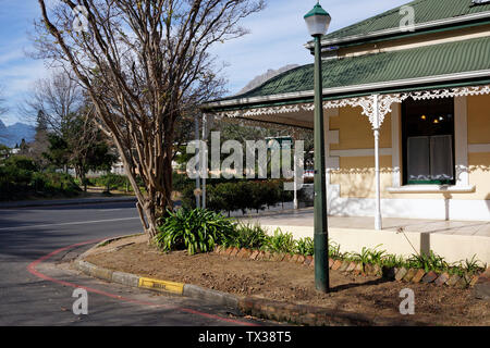 Evergreen Lodge in der Murray Street, Stellenbosch, Cape Town, Südafrika. Stockfoto