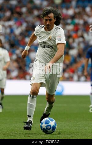 Madrid, Spanien. 23. Juni 2002. Während AMAVISCA CORAZON CLASSIC-MATCH 2019 ZWISCHEN REAL MADRID UND CHELSEA LEGENDEN ZU SANTIAGO BERNABEU. MADRID. 23. JUNI 2019 Credit: CORDON PRESSE/Alamy leben Nachrichten Stockfoto