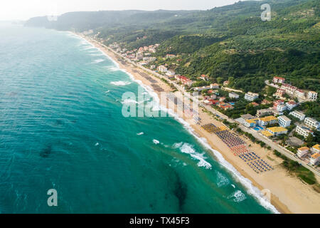 Griechenland, Preveza, Luftaufnahme von vrachos Beach Stockfoto