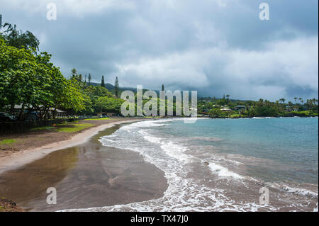 USA, Hawaii, Maui, Hana Bay, Hana Beach Park Stockfoto