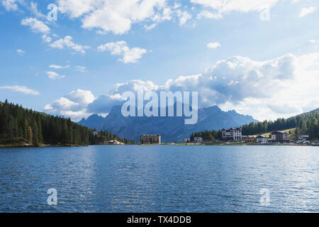 Italien, Provinz Bolluno, Dolomiten, Misurina See, Tre Cime di Lavaredo region Stockfoto