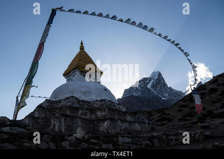 Nepal, Solo Khumbu, Everest, Stupa von Dingboche Stockfoto