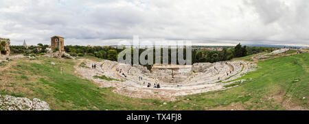 Italien, Sizilien, Syracuse, griechische Theater Stockfoto