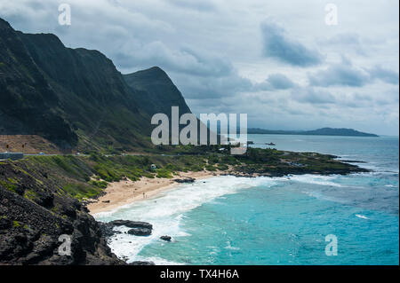 Hawaii, Oahu, Kaupo Strand Stockfoto