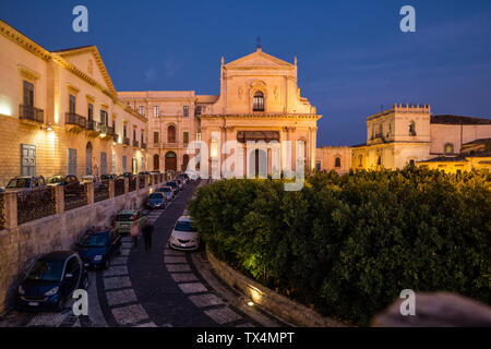 Sizilien, Noto, Kirche Seminario Vescovile und Chiesa di Santa Chiara Stockfoto