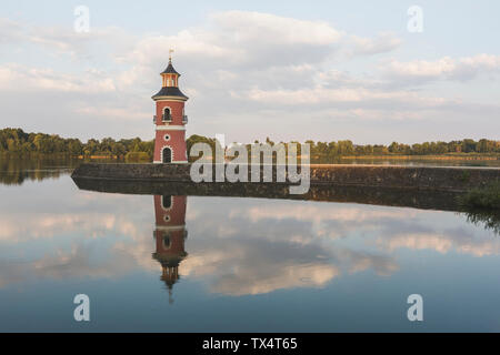 Deutschland, Sachsen, Schloss Moritzburg am Abend Stockfoto