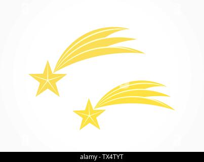 Zwei Shooting Stars. Vector Illustration Stock Vektor