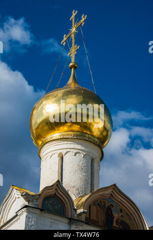 Die goldenen Kuppeln der Unesco Weltkulturerbe Trinity Lavra von St. Sergius, Sergiyev Posad, Goldener Ring, Russland Stockfoto