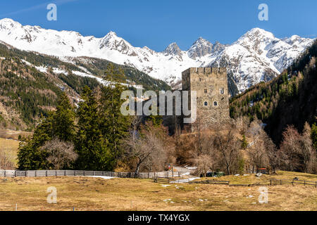 Österreich, Tirol, Ötztaler Alpen, Kaunertal, Berneck Schloss Stockfoto