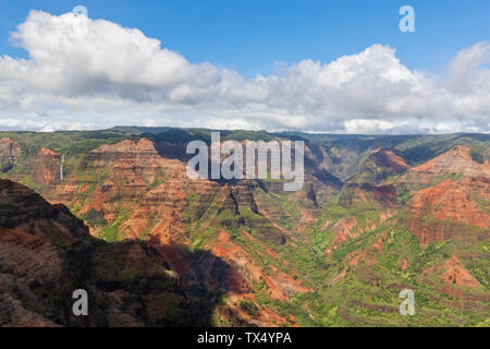 USA, Hawaii, Kauai, Waimea Canyon State Park, Blick über Waimea Canyon Stockfoto