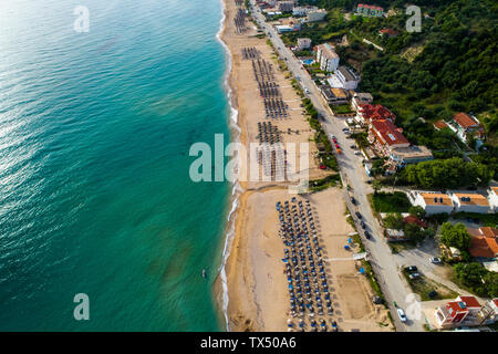 Griechenland, Preveza, Luftaufnahme von vrachos Beach Stockfoto