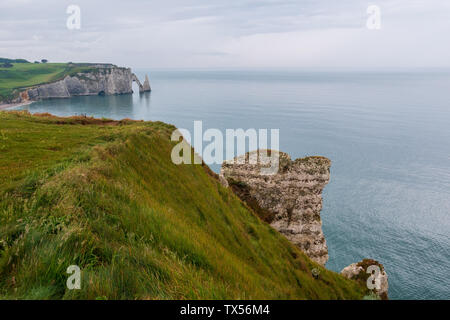 Die Klippen von Etretat, Normandie, Frankreich Stockfoto