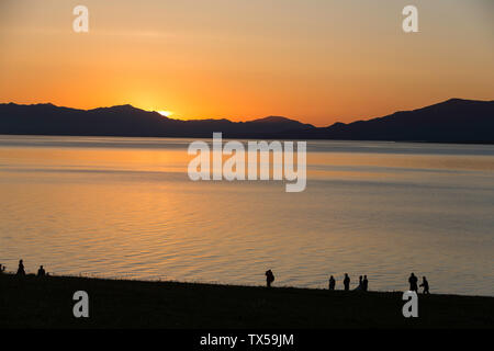 In den frühen Morgenstunden von Selimu See. Stockfoto