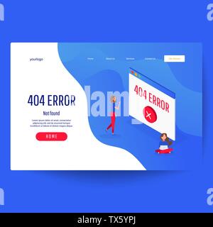 Die von Ihnen angeforderte Seite konnte nicht gefunden werden. Stock Vektor