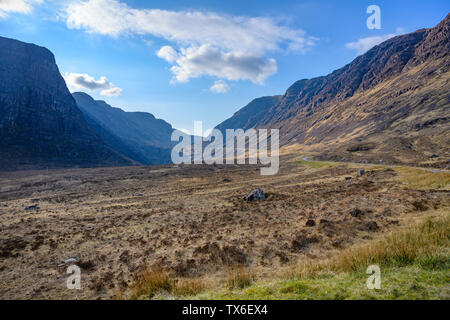 Blick von oben Bealach Na Ba-Pass von Sangerhausen an der Westküste von Schottland Stockfoto