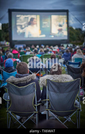 Open Air Kino Stockfoto