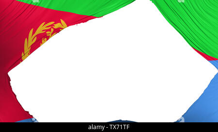 Unterteilt Eritrea Flagge Stockfoto