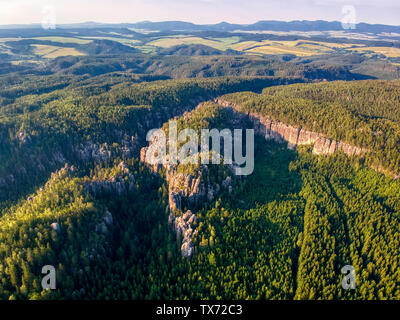Sandstein Felsformationen Felsen von Teplice in der Tschechischen Republik Stockfoto