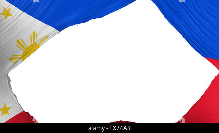 Unterteilt Philippinen Flagge Stockfoto