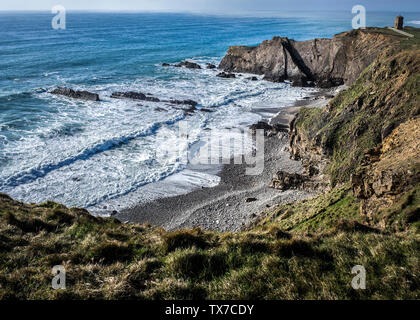 Küste zu Küste südlich von Bude Cornwall, Stockfoto