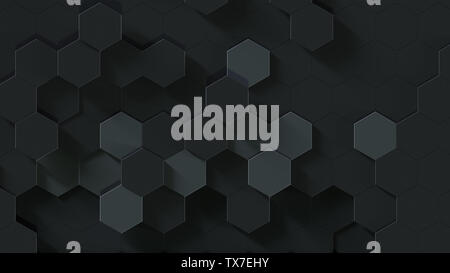 3d-Abbildung der Waben Kohlenstoff abstrakt Hintergrund Stockfoto