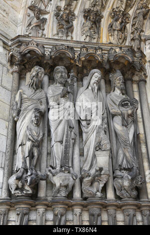 Cathedrale Notre-Dame de Laon Laon, Aisne, Hauts-de-France, Frankreich Stockfoto